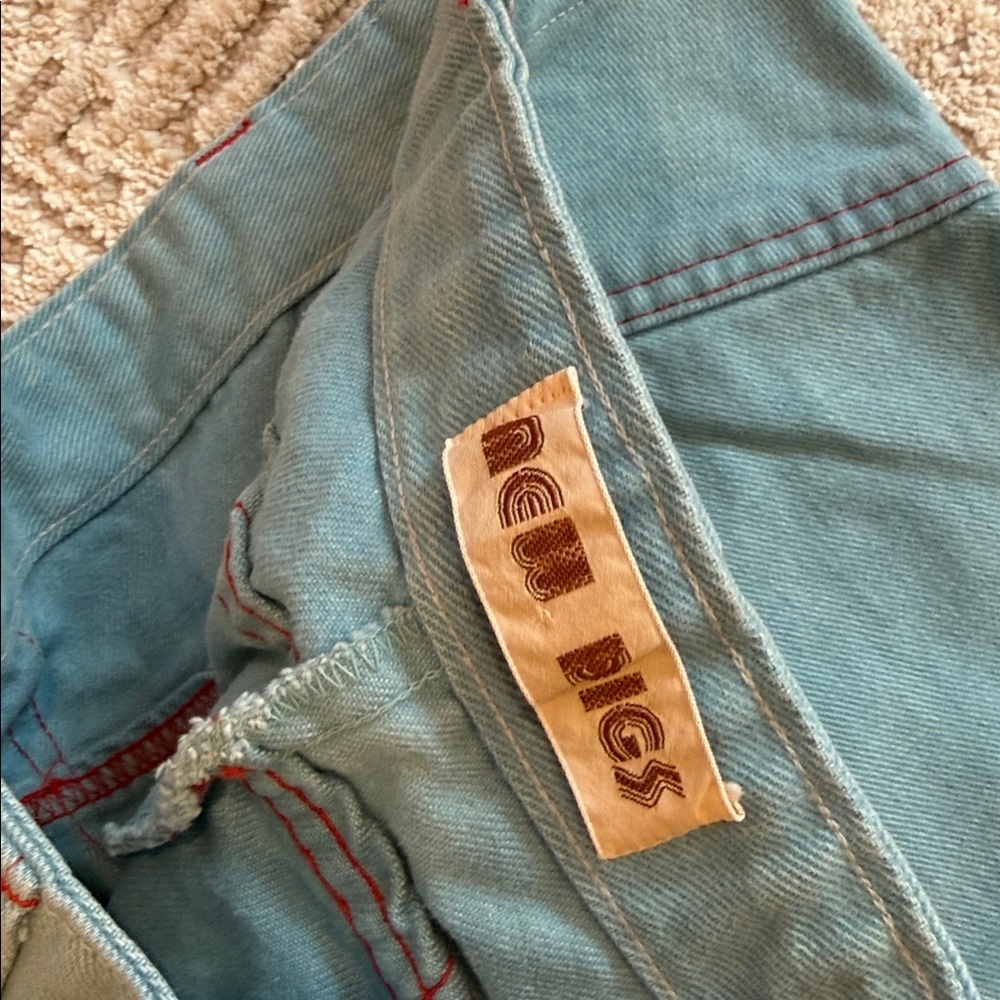 New Digs Vintage 70s Flare Bell Bottom Low Rise Light Wash Denim Jeans Talon - Picture 6 of 12